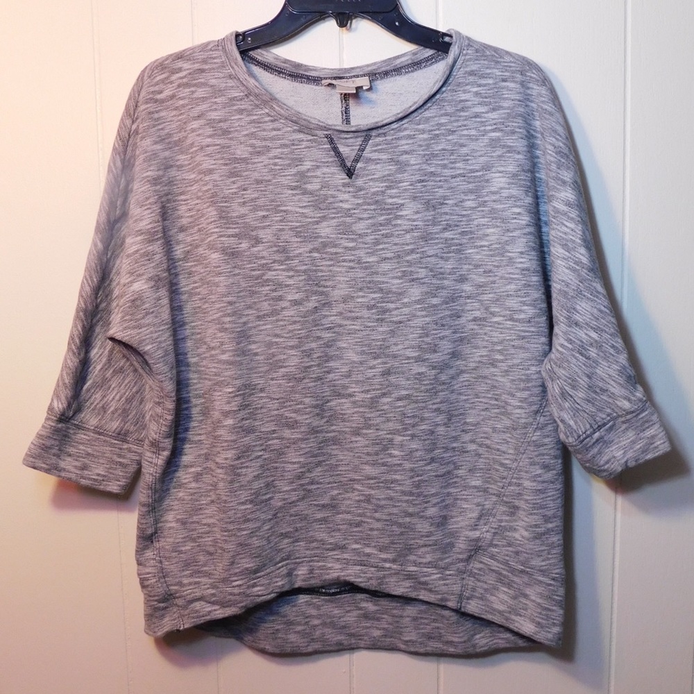 LOFT Grey Sweater 3/4th Sleeve Size Small
